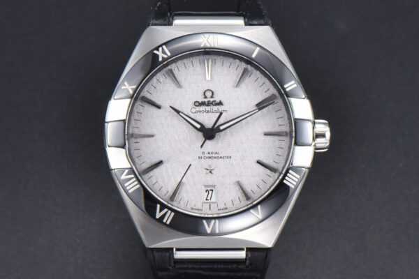 Constellation 41MM VSF Black Dial Black Black/Silver Bezel Gummy Strap A8900