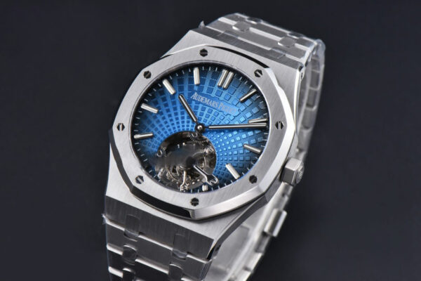 Royal Oak Tourbillon 41mm R8F SS Gradient Blue Dial SS Bracelet Flying Tourb V2