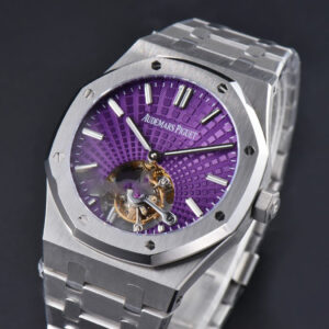 Royal Oak Tourbillon 41mm R8F SS Purple Dial SS Bracelet Flying Tourb V2 - Image 3