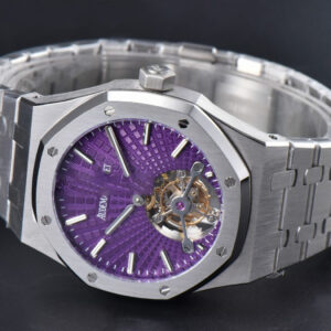 Royal Oak Tourbillon 41mm R8F SS Purple Dial SS Bracelet Flying Tourb V2 - Image 6