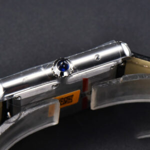 Tank Must Large 33.7×25.5mm K11F Diamond Bezel Black Dial Black Leather Strap Quartz - Image 10