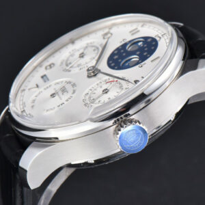 Portugieser Perpetual Calendar IW5033 42mm SS APSF White Dial Black Leather Strap A52610 Clone - Image 27