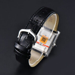 Tank Must Large 33.7×25.5mm K11F Diamond Bezel Black Dial Black Leather Strap Quartz - Image 12