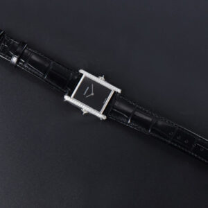 Tank Must Large 33.7×25.5mm K11F Diamond Bezel Black Dial Black Leather Strap Quartz - Image 17