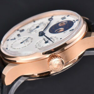 Portugieser Perpetual Calendar IW5033 42mm RG APSF White Dial Black Leather Strap A52610 Clone - Image 15