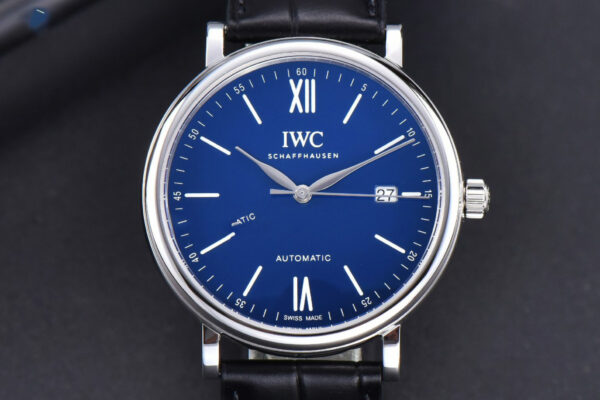 Portofino ‘150 Years’ 40MM V7F Blue Dial Silver Markers Black Leather Strap A2892/SW200