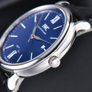 Portofino ‘150 Years’ 40MM V7F Blue Dial Silver Markers Black Leather Strap A2892/SW200 - Image 7