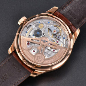 Portugieser Perpetual Calendar IW5033 42mm RG APSF White Dial Brown Leather Strap A52610 Clone - Image 29