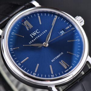 Portofino ‘150 Years’ 40MM V7F Blue Dial ‘Red 60’ Black Leather Strap A2892/SW200 - Image 14