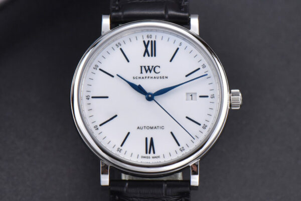 Portofino ‘150 Years’ 40MM V7F White Dial Blue Markers Black Leather Strap A2892/SW200