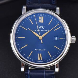 Portofino ‘150 Years’ 40MM V7F Blue Dial YG Markers Blue Leather Strap A2892/SW200