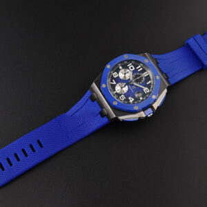Royal Oak Offshore 26405 44mm RSF Ceramic Blue Dial Silver Subdial Blue Rubber Strap A3126 - Image 3