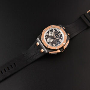 Royal Oak Offshore 26405 44mm RSF RG Gray Dial Silver Subdial Black Rubber Strap A3126 - Image 3