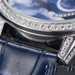Rendez-Vous 36mm SS KZF Diamond Sky Blue Dial Blue Leather Strap 9015 - Image 5