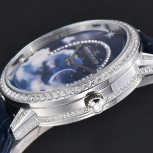 Rendez-Vous 36mm SS KZF Diamond Sky Blue Dial Blue Leather Strap 9015 - Image 6