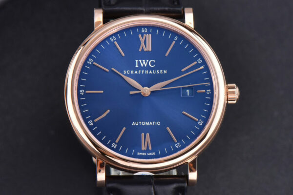 Portofino ‘150 Years’ 40MM V7F RG Blue Dial RG Markers Black Leather Strap A2892/SW200