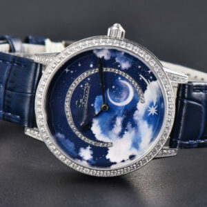 Rendez-Vous 36mm SS KZF Diamond Sky Blue Dial Blue Leather Strap 9015 - Image 8