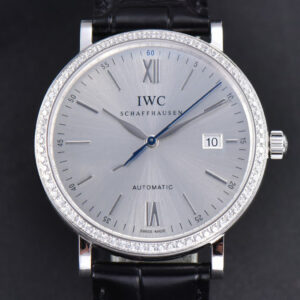 Portofino ‘150 Years’ 40MM V7F Diamond Silver Dial Black Leather Strap A2892/SW200