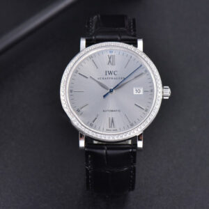 Portofino ‘150 Years’ 40MM V7F Diamond Silver Dial Black Leather Strap A2892/SW200 - Image 11