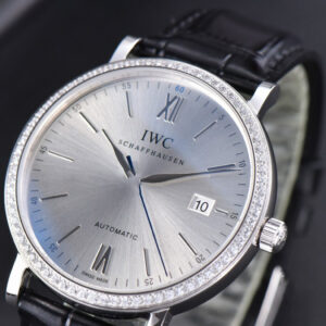 Portofino ‘150 Years’ 40MM V7F Diamond Silver Dial Black Leather Strap A2892/SW200 - Image 12