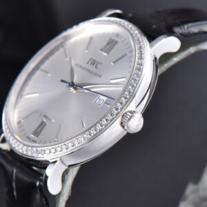 Portofino ‘150 Years’ 40MM V7F Diamond Silver Dial Black Leather Strap A2892/SW200 - Image 18