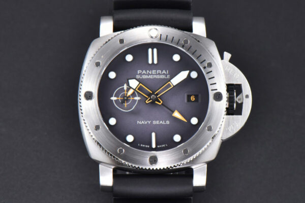 PAM1323 Submersible GMT Navy Seal VSF 44MM Gray Dial Rubber Strap P900