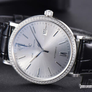 Portofino ‘150 Years’ 40MM V7F Diamond Silver Dial Black Leather Strap A2892/SW200 - Image 22