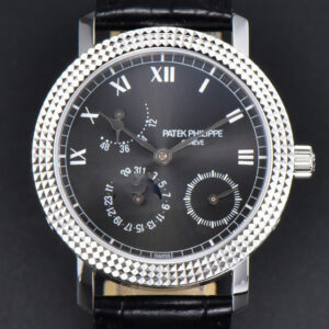 Calatrava 5057G IWF 36.5mm 50th Anniversary Gray Dial Leather Strap
