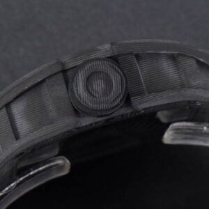 RM055 Real NTPT 42mm RMF Black Skeleton Dial Black Rubber Strap RMUL2 - Image 4
