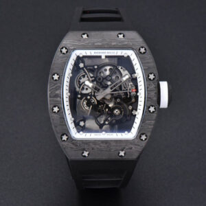 RM055 Real NTPT 42mm RMF White Skeleton Dial Black Rubber Strap RMUL2	$772.77 - Image 2