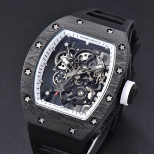 RM055 Real NTPT 42mm RMF White Skeleton Dial Black Rubber Strap RMUL2	$772.77 - Image 3