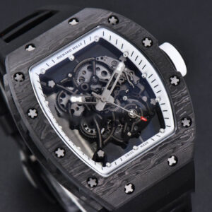 RM055 Real NTPT 42mm RMF White Skeleton Dial Black Rubber Strap RMUL2	$772.77 - Image 12