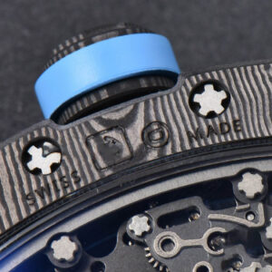 RM055 Real NTPT 42mm RMF Blue Skeleton Dial White Rubber Strap RMUL2 - Image 16