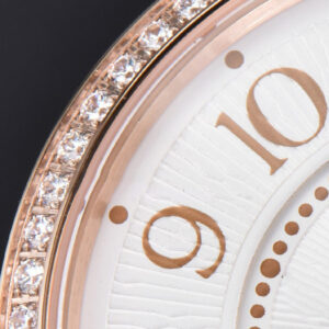 Rendez-Vous Night & Day 34mm APSF RG Diamond White Textured Dial Brown Leather Strap A898 - Image 3