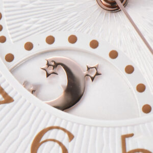 Rendez-Vous Night & Day 34mm APSF RG Diamond White Textured Dial Brown Leather Strap A898 - Image 4