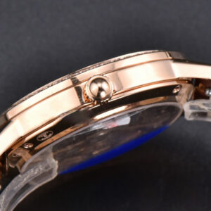 Rendez-Vous Night & Day 34mm APSF RG Diamond White Textured Dial Brown Leather Strap A898 - Image 10