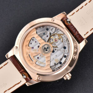 Rendez-Vous Night & Day 34mm APSF RG Diamond White Textured Dial Brown Leather Strap A898 - Image 22