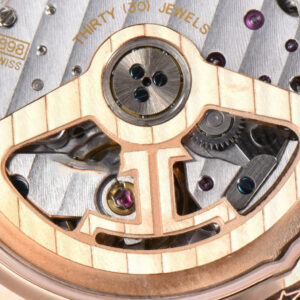 Rendez-Vous Night & Day 34mm APSF RG Diamond White Textured Dial Brown Leather Strap A898 - Image 25