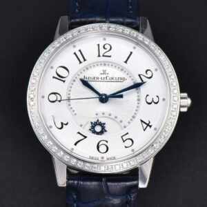 Rendez-Vous Night & Day 34mm APSF Diamond White Textured Dial Blue Leather Strap A898