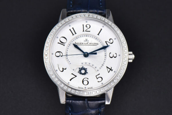 Rendez-Vous Night & Day 34mm APSF Diamond White Textured Dial Blue Leather Strap A898