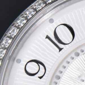 Rendez-Vous Night & Day 34mm APSF Diamond White Textured Dial Blue Leather Strap A898 - Image 2