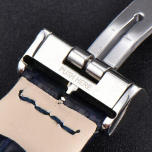 Rendez-Vous Night & Day 34mm APSF Diamond White Textured Dial Blue Leather Strap A898 - Image 18