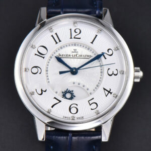 Rendez-Vous Night & Day 34mm APSF White Textured Dial Blue Leather Strap A898