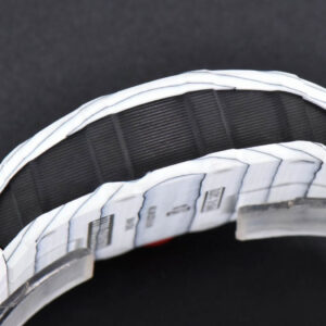 RM035-02 42mm White Forged Carbon T+F Skeleton Dial Red Crown White Rubber Strap RMUL2 - Image 6