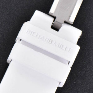 RM035-02 42mm White Forged Carbon T+F Skeleton Dial Red Crown White Rubber Strap RMUL2 - Image 10