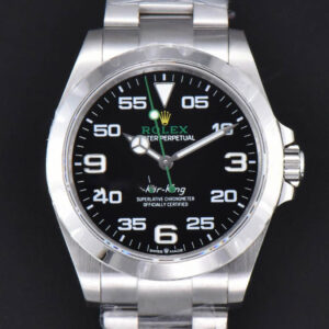 AirKing 126900 40mm GMF Black Dial On SS Bracelet A2824