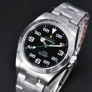 AirKing 126900 40mm GMF Black Dial On SS Bracelet A2824 - Image 4