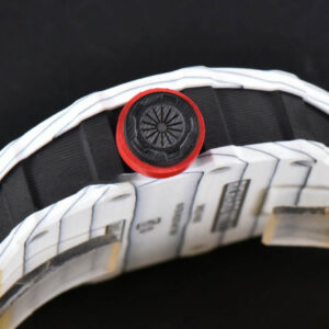 RM035-02 42mm White Forged Carbon T+F Skeleton Dial Red Crown Yellow Rubber Strap RMUL2 - Image 6