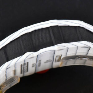 RM035-02 42mm White Forged Carbon T+F Skeleton Dial Red Crown Yellow Rubber Strap RMUL2 - Image 7