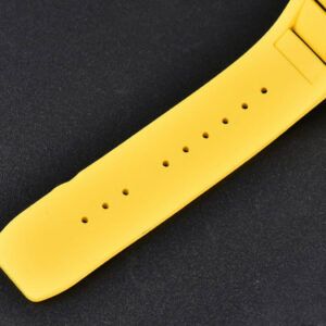 RM035-02 42mm White Forged Carbon T+F Skeleton Dial Red Crown Yellow Rubber Strap RMUL2 - Image 9